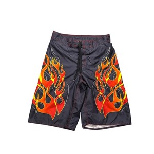 Vintage Old Navy Boys Large Flame Graphic Board Shorts Black Red Orange 2005