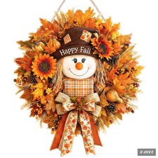 Fall Decorations for Home Wooden Fall Decor Scarecrow Door Wreath for Front Door