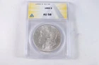 NobleSpirit Morgan SILVER Dollar 1889 ANACS AU 58 MONSTER SUPER SLIDER