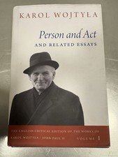 Person and Act and Related Essays Karol Wojtyla Hardcover Catholic Study