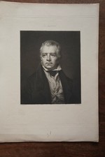 WALTER SCOTT (1771-1832) PORTRAIT ENGRAVING 19th century born in EDINBURGH