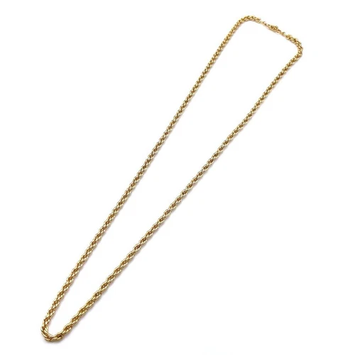 Collana Christian Dior catena lunga torsione oro lunghezza totale 62 cm donna