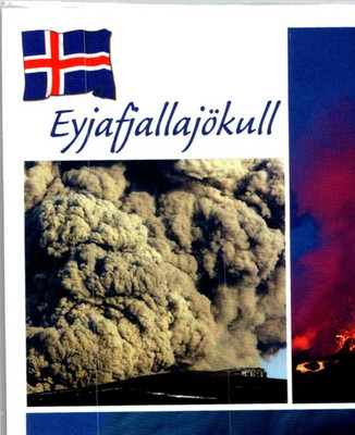 Vintage Postcard Eyjafjallajokull Volcano Erupting Iceland 2010