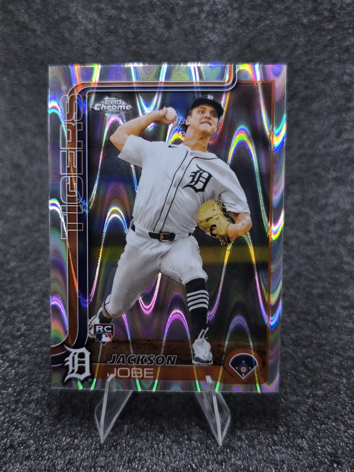 2025 Topps Chrome - JACKSON JOBE #249 - RayWave Refractor Rookie RC Tigers