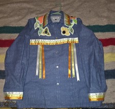 Native American Oneida Made Floral Ribbon Shirt