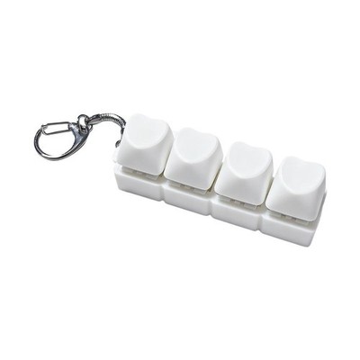 Button Keycap Fidget Keychain 4 Keys DIY Keyboard Decompression For Adults S6U5