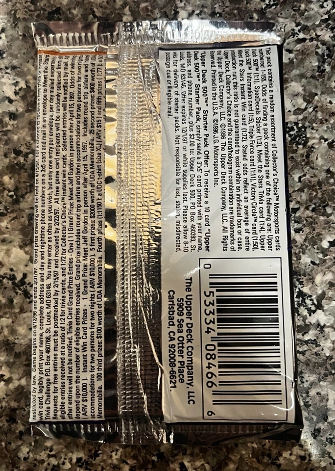 1997 Upper Deck Collector’s Choice NASCAR Motorsports Pack – 10 Cards – 1 Pack - Image 3 of 3