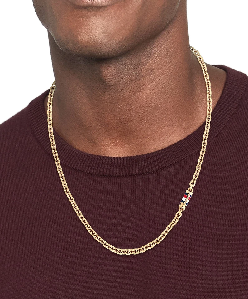Tommy Hilfiger 2790651 Men's Necklace Stainless Steel Gold Coloured 22in - Image 3 of 3