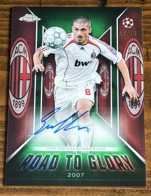 Gennaro Gattuso /99 - 2025-26 Topps Chrome UEFA CC -Road to Glory Auto Green