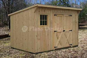 7' x 12' modern storage / lean-to garden shed plans