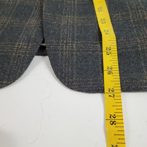 HART SCHAFFNER MARX Parisian Blue Plaid Wool Suit Jacket/Sport Coat 46R USA - Picture 13 of 17