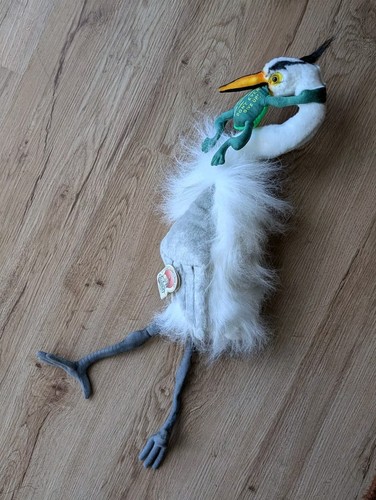 VINTAGE 1999 Hansa "Don't Ever Give Up" Frog & Heron Motivational Plush 24" NWT - Picture 4 of 16