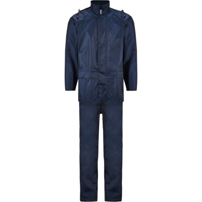 Arco Essentials Navy Waterproof Rain Suit Jacket Trousers