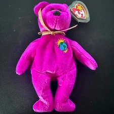 TY Beanie Baby Millennium "Millenium" Bear (1999, Retired) With Tag Errors
