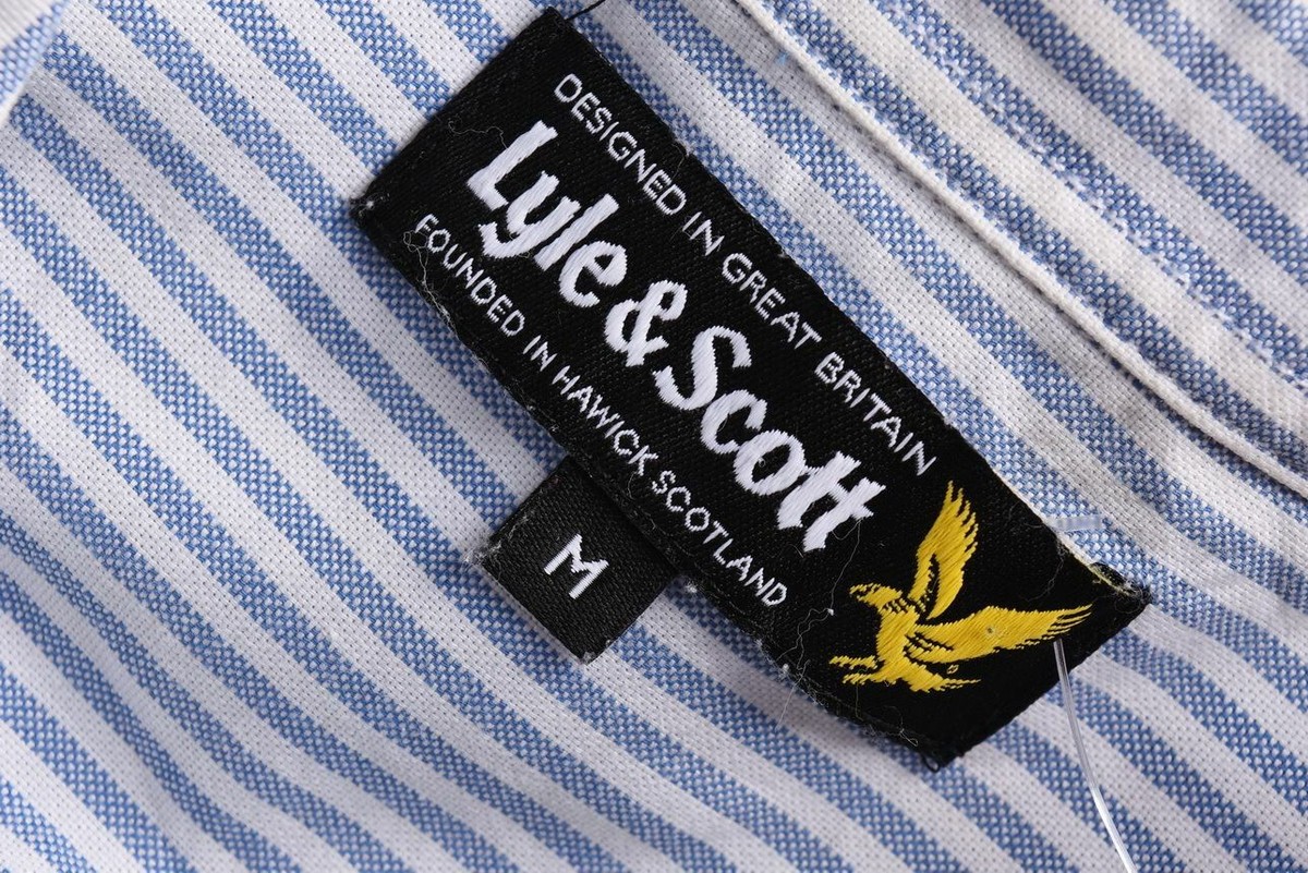 Chemise Manches Longues Rayée Lyle & Scott - Taille M - Homme - Coton