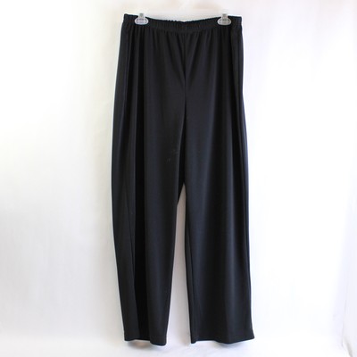 TR Bentley Plus Solide Schwarze Pull-On Weite Hosen Damen Größe X
