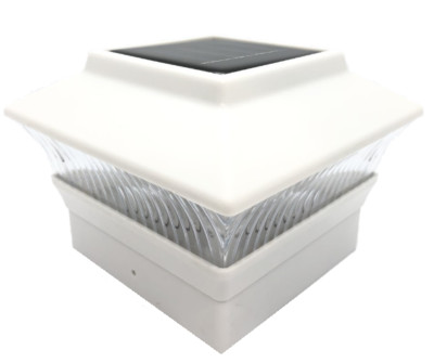 2-Pack Black / White / Brown / Silver 3 1/2 x 3 1/2 Solar Post Deck Cap Light 35