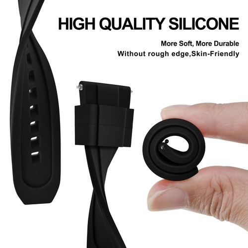ANNEFIT Silicone Watch Bands 16mm 18mm 20mm 22mm Quick Release Replacement Strap - Picture 3 of 73