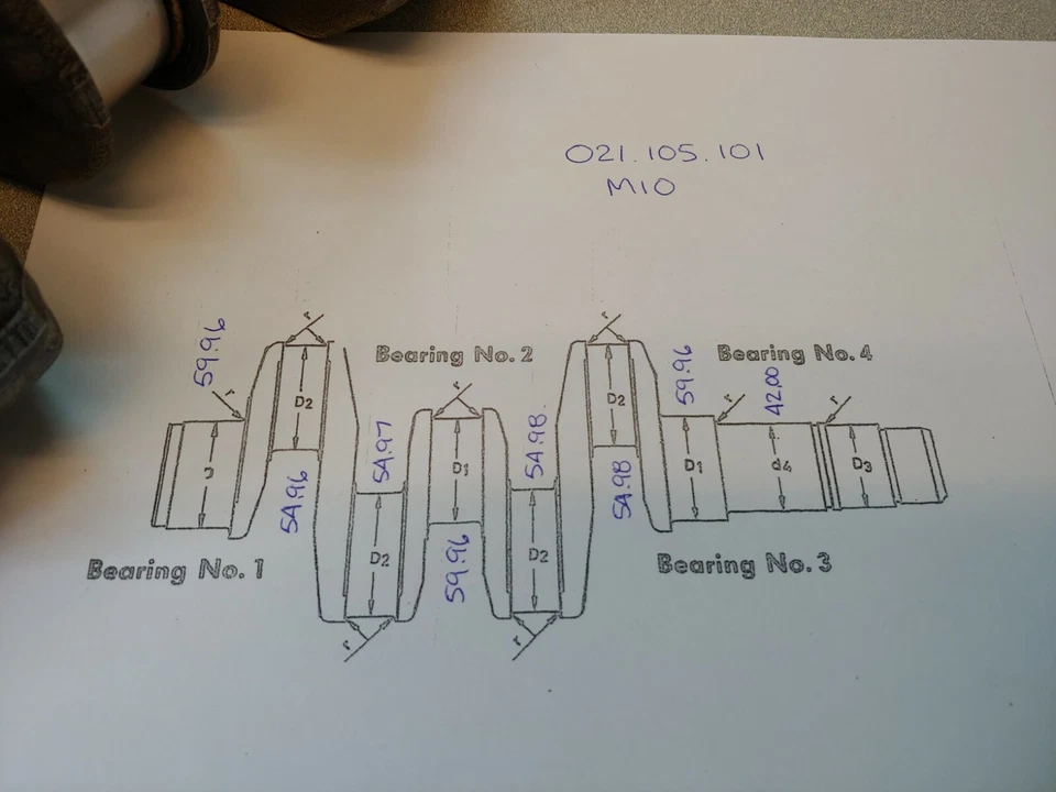 MUY BONITO CIGÜEÑAL USADO ORIGINAL ORIGINAL PORSCHE 914 1.7 1.8 STD STD M10 Foto 2 de 4