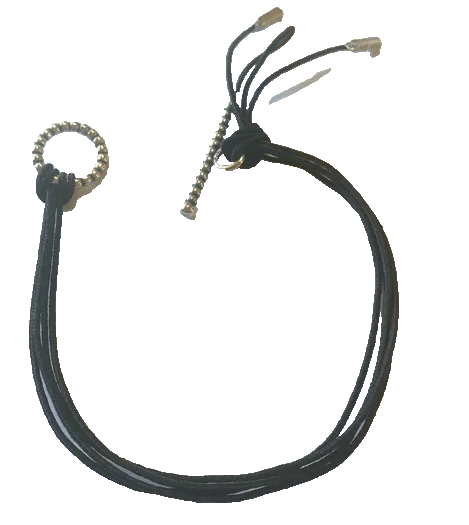 PANDORA | BLACK HOOK & EYE BRACELET ✪NEW✪ 590706CBK-100 925 ALE SILVER TIP RARE PANDORA | BLACK HOOK & EYE BRACELET ✪NEW✪ 590706CBK-100 925 ALE SILVER TIP RARE