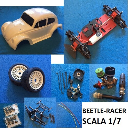SERIE DI RICAMBI RC MACCHINA VOLKSWAGEN BEETLERACER A SCOPPIO SCALA 1/7 BYCMO eBay