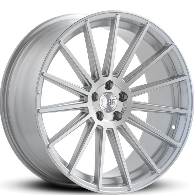 22 SILVER STAGGERED CONCAVE RF15 MESH WHEELS FOR ROLLS ROYCE GHOST WRAITH DAWN