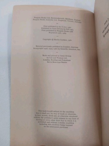 More Mathematical Puzzles Diversions Martin Gardner 1969 Vintage Pelican Penguin - Picture 10 of 24