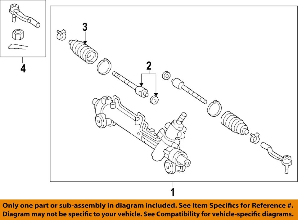 Used Rack and Pinion Assembly fits: 2009 Toyota Camry Power Rack and Pinion VIN Foto 3 de 4