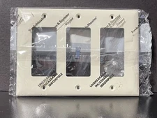 BOX of 15 Legrand P&S TP263-LA 3 gang GFCI Unbreakable Wall Plate *Lt Almond*