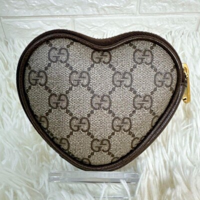 GUCCI Heart Shaped Rainbow & Stars Bananya Print Coin Purse GG