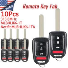 10 Keyless Remote Car Key Fob 4Button for Honda Accord Civic 2014 2015 2016 2017