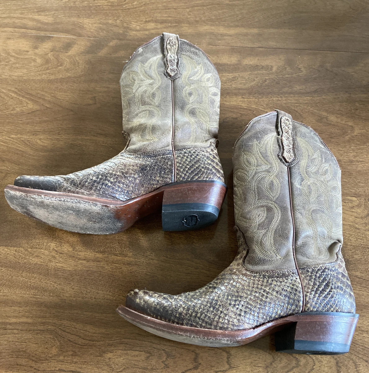 Square toe cheap snakeskin boots