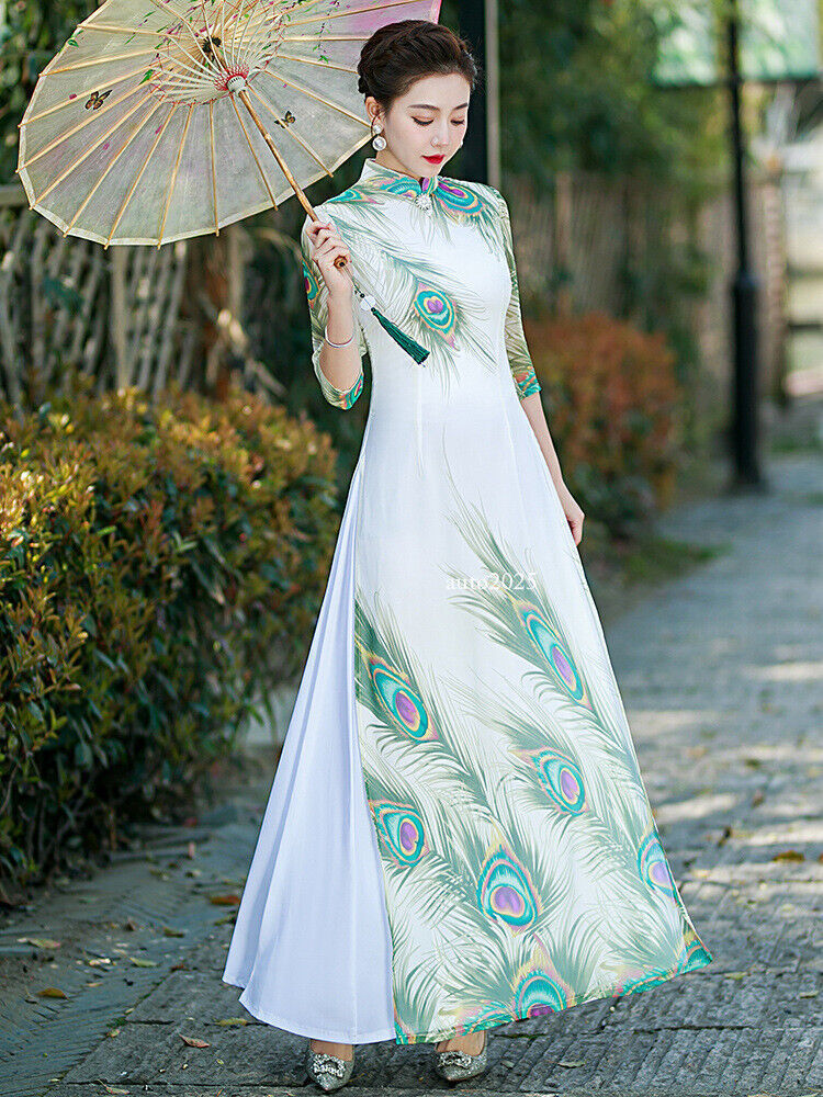 elegant cheongsam dresses Silk Green Cheongsam: Modern, Elegant, and Customizable M