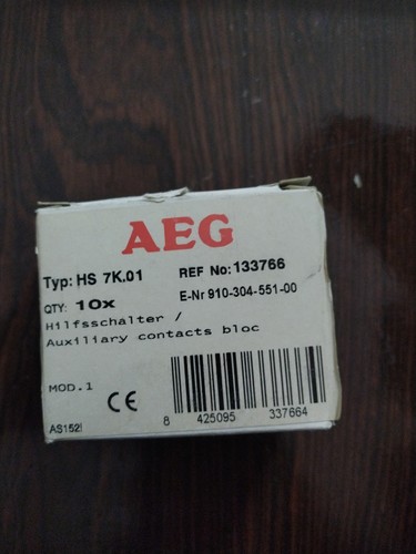 910-304-551 10pcs AEG HS7K.01 1NC Auxiliary Contact, 133766 FREE DHL EXPRESS ...
