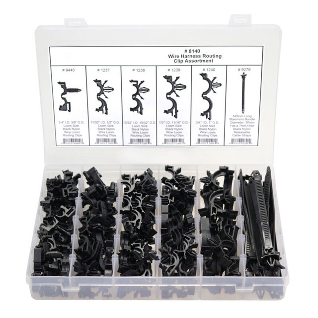 Wiring Harness Wire Loom Routing Clip Assortment Sets Releasable Cable
