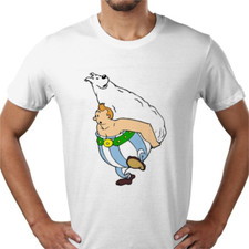 Tintin Tin Tin Snowy Obelix Asterix mash up tee t-shirt 100% cotton UK all sizes