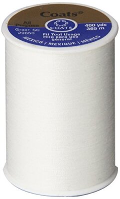  & Clark All Purpose Thread 400 Yards (ONE spool of yarn) White