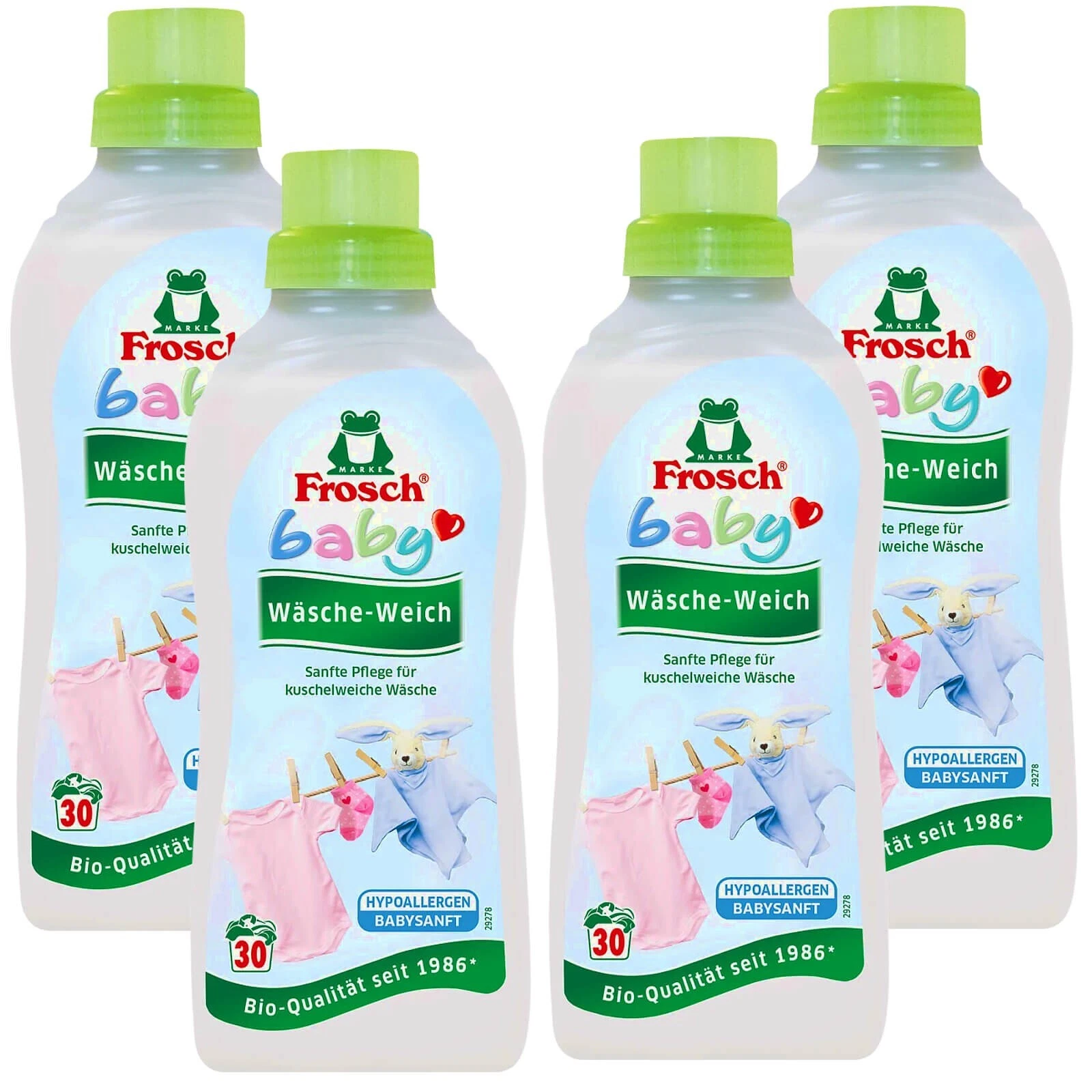 Frog Baby Laundry Soft Gentle Care Liquid 4x 750ml 30 WL 20 - 95°C
Opens in a new window or tab