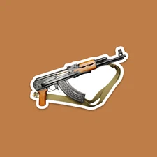 AK47 Gun Sticker Vinyl Decal 4 inch Waterproof Indoor/Outdoor Hunting