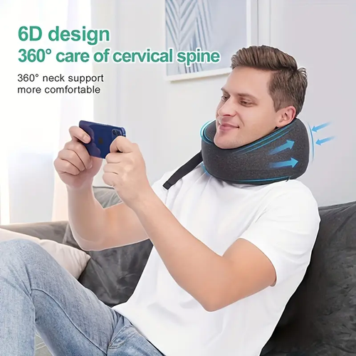 Travel Neck Pillow Memory Foam Portable Soft U Shaped Pillow Neck Head Support - Picture 6 of 17