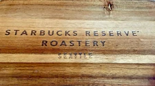 Starbucks Reserve Roastery Seattle  Solid Wood Serving Tray for Beverages/Snack 