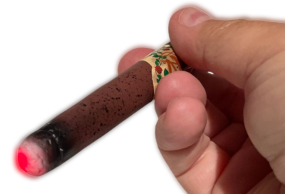 LITE UP RUBBER CIGAR LED Light Fake Red Ash D Joke Prank Gag Magic Trick  Prop