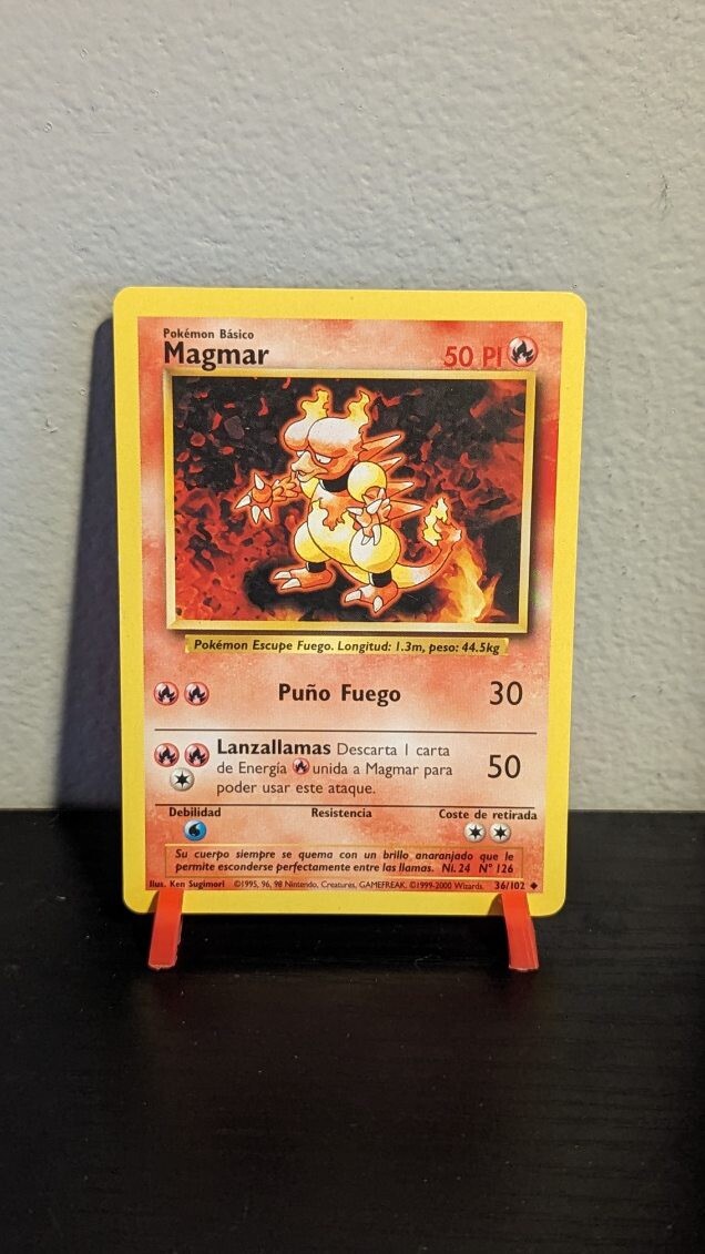 Magmar 36/102 - Uncommon 1999 English Base Set Pokemon Card - Near Mint NM & LP