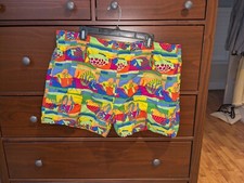 SALTY DOG Swim Trunks Vintage 80s 90s Shorts Beach Pool Sz L - B10