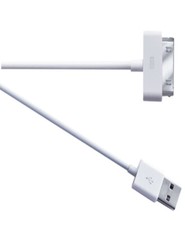 White USB 2.0 to iPod / iPhone Dock Connector & Charger Lead