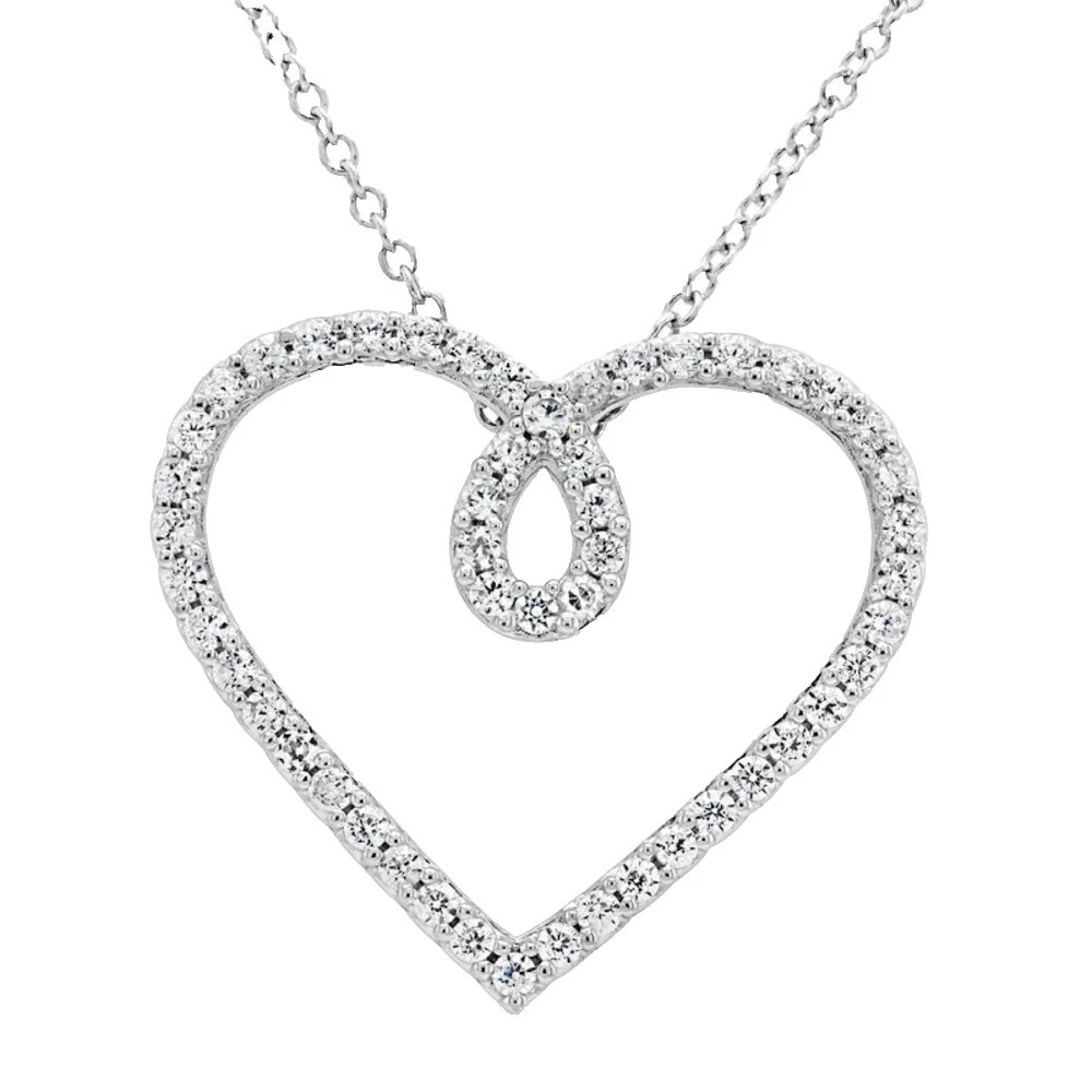 Cubic Zirconia Plata Plateado belleza Moda Collares y Colgantes