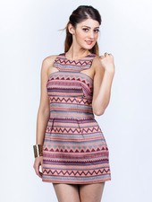 Women's Sleeveless Aztec Tribal Print Dress Casual Blouse Sexy Bodycon Clubwear
