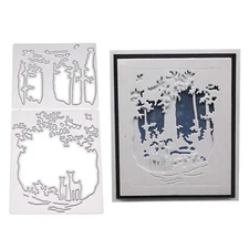 MosBug Christmas Deer Metal Dies Cuts for Card Making， Stencil DIY Scrapb