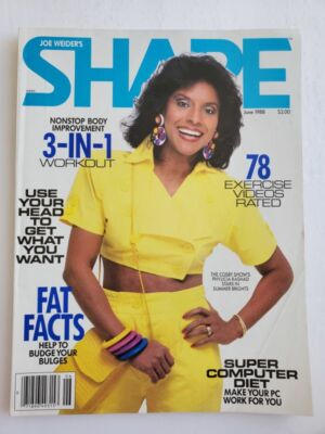 June 1988 Joe Weider's SHAPE magazine Phylicia Rashad Swimsuits Leotards RARE