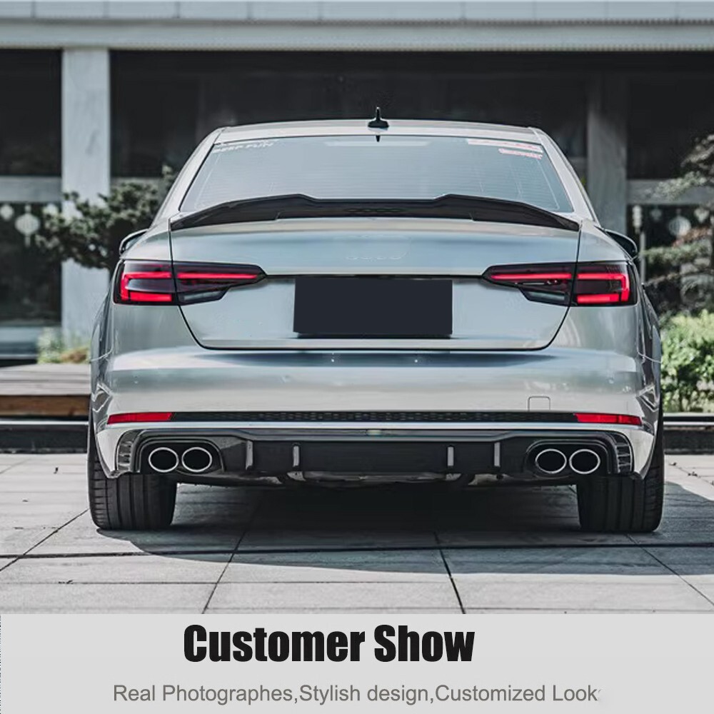 For Audi S4 A4 B9 S Line 2017-2019 Real Carbon Fiber Rear Bumper
